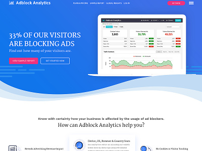 Adblock Analytics Web Page Design