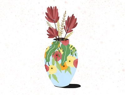 Spring Vase adobe fresco book design designs digital editorial flower illustration flower vase freelance illustrator illustration illustration art ipad pro art ipadpro lifestyle illustration spring web