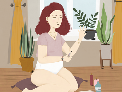 Get ready to date yourself! artwork body positive book illustration cartoon digital editorial art editorial illustration ginger girl illustration illustration art lifestyle illustration self care woman