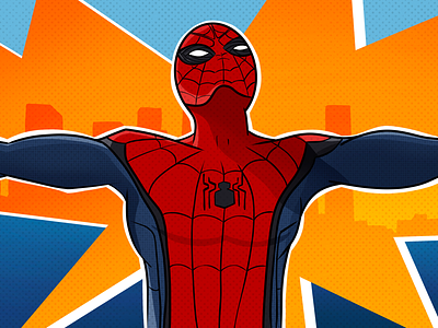 Spider-Man Full Color brooklyn color comics contrast marvel marvel comics pop procreate shadows spider man