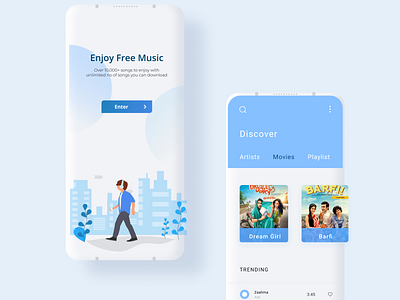 Music app app firstshot minimal music app ui