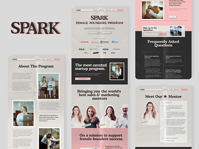 Spark Female Founders Program Website