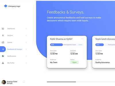 Feedbacks & Surveys