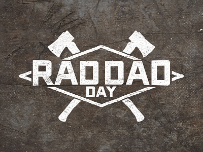 Rad Dad Day fathers day fun logo logo design mountain man rustic