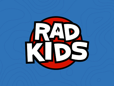 Rad Kids | Logo & Branding | Rebound fun fun logo kids kids branding kids logo kids ministry logo topography