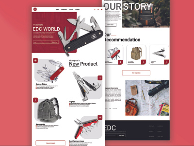 EDC home page ui ux web