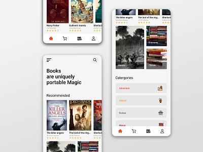 eBook app - Home app ui ux