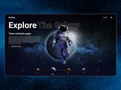 Explore the Galaksy design galaxy ui universe ux web