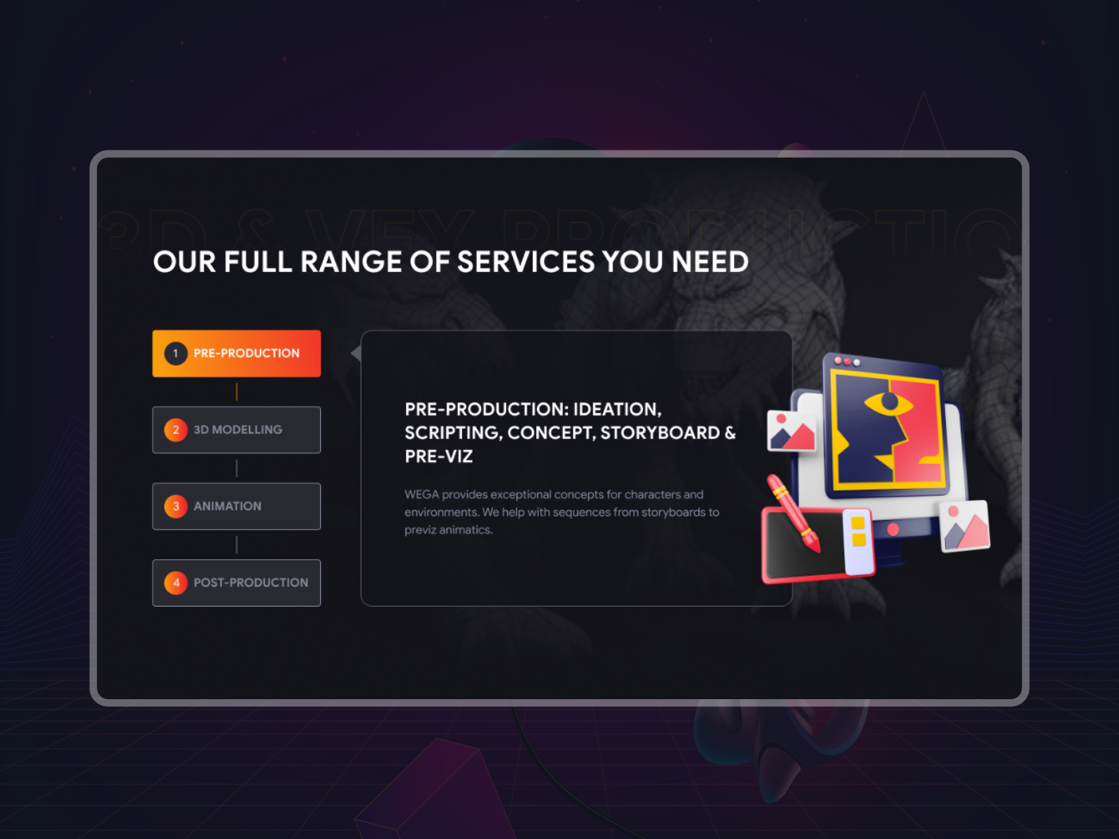 WEGA 3D Service Block by Jet Dang on Dribbble