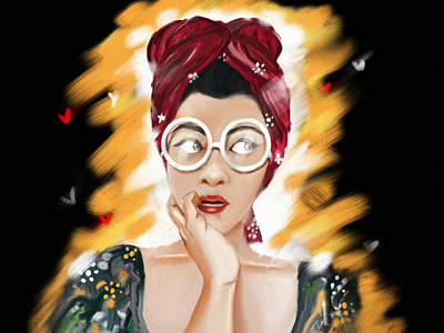 Diva women portrait art illustration