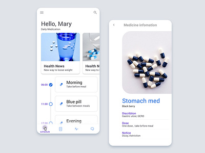 Medicine app concept