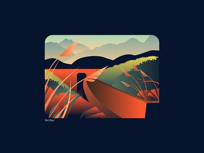 Yilan Dali illustration landscape vector