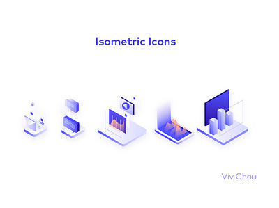 Isometric Icons data viz icon icon design icons illustrstion iot isomatric ui design vector