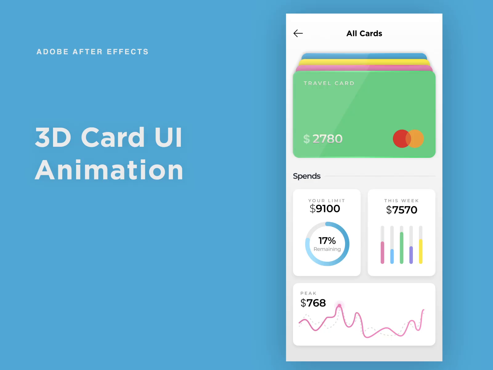 3D Card UI Animation by Marie M on Dribbble