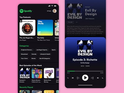 Spotify Redesign Concept figma photoshop