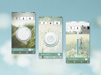Screens for Keen&Green smart building app app design icon ui ux web