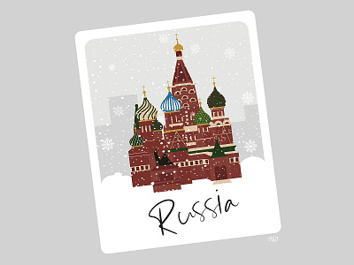 Travel Polaroid: Russia art design digital art digital illustration graphic graphic design illustration travel vector