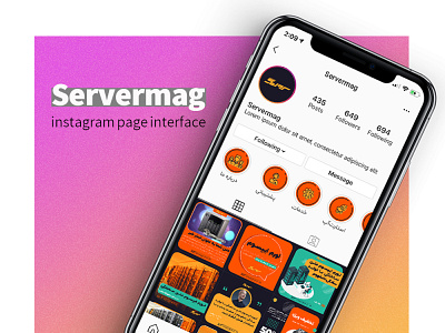 instagram interface branding graphic design illustration instagram interface socialmedian template