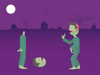 Zombie story 2d animation character creative design design digital illustration infographic infostarters vector