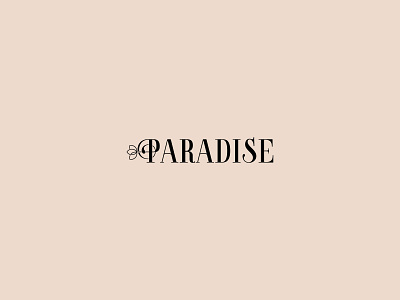Paradise logo logo luxury luxury logo typogaphy