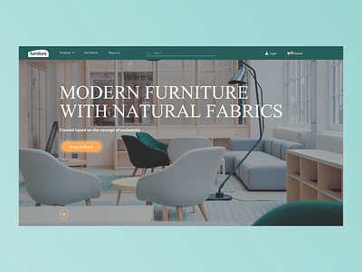 Furniture Online Store concept, Landing Page