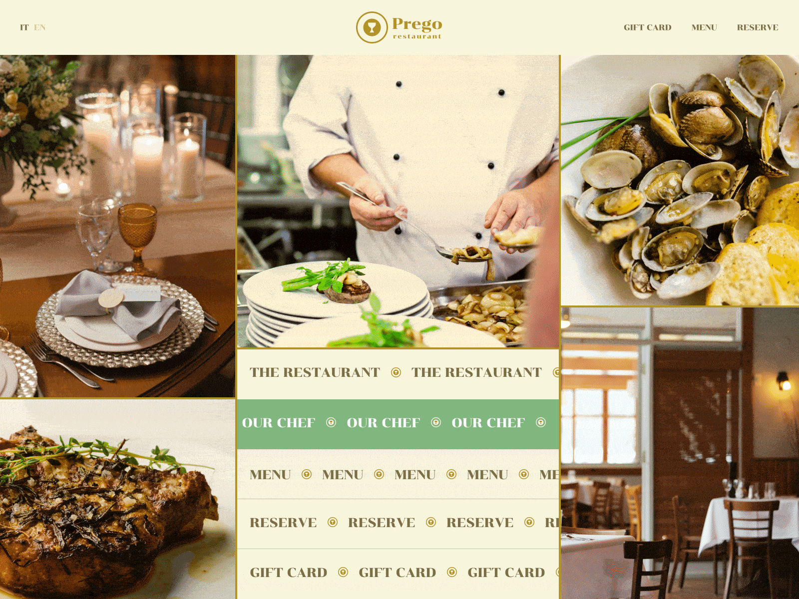 Restaurant Website Landing Page Design UI animation art creative drink ecommerce food hero homepage landingpage restaurant web design website