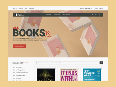 Redesign Concept bookdepository website