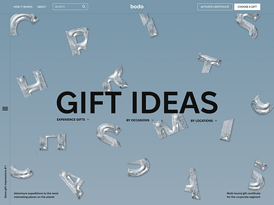 Redesign Concept bodo website activity gift christmass experience gift gift gift cards ux ui web design