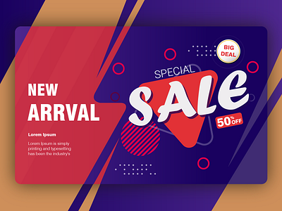 Sale discount banner template promotion