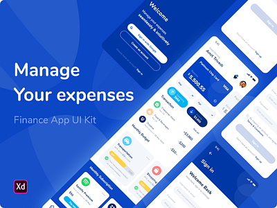 Finance App UI Kit - Mange your expenses
