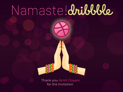 Namaste Dribble! branding design illustration logodesign ui ux vector web