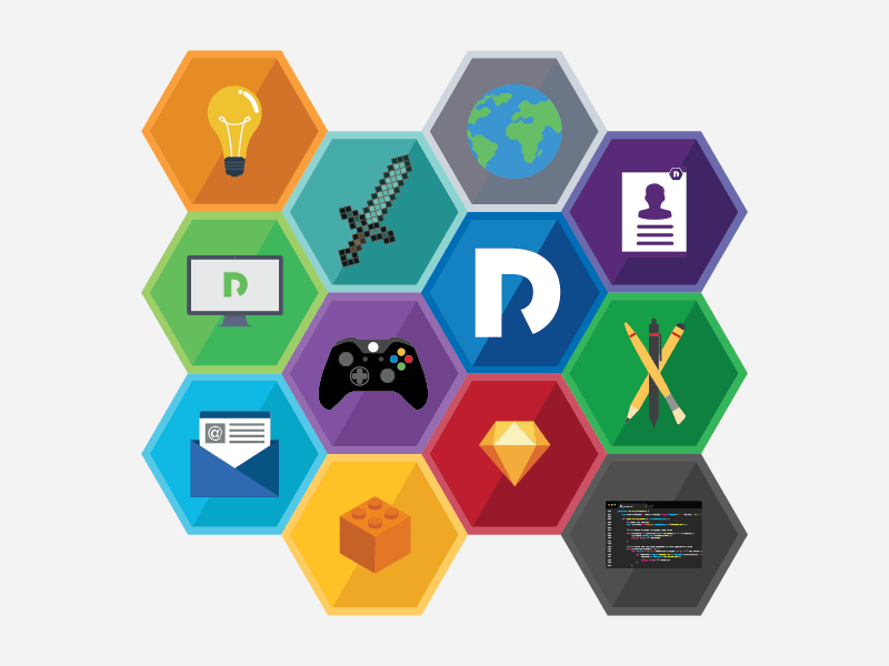 Hexagonal icons 2d hexagonal flat icon