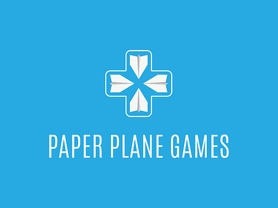 Paper Plane Games logo d pad games logo illustration illustrator logo logo design paper plane
