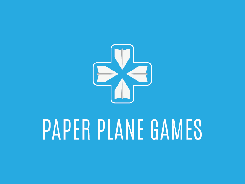 Paper Plane Games logo illustration illustrator d-pad games logo paper plane logo design logo