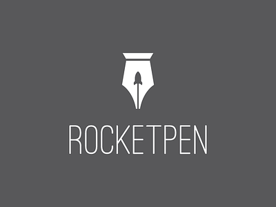 Rocketpen logo illustration illustrator logo logo design negative space rocket