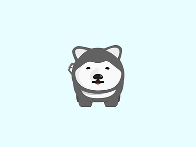 Husky app branding clean design flat icon illustration illustrator logo minimal vector web