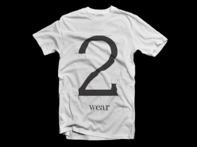 2 Wear - T Shirt Design (Black on White)