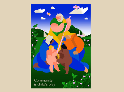 Culture of Solidarity colourful illustration playful poster renaissance ricardsznutans