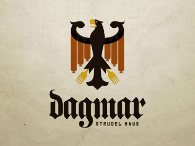 Dagmar logo branding concept cuisine deutsch eagle flag food german german flag logo restaurant typography