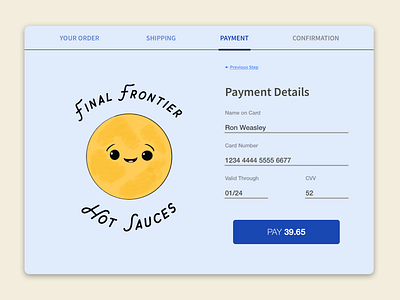 DailyUI 02 credit card illustration ui