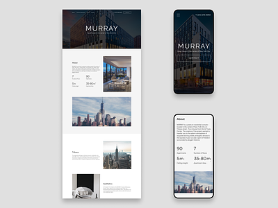 MURRAY - Luxury apartments website clean creative design interface landing page minimal minimalism real estate ui ux web web design website