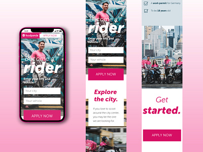 Foodpanda recruiting site css delivery hero foodpanda html5 mobile design mobile first sketch webdesign