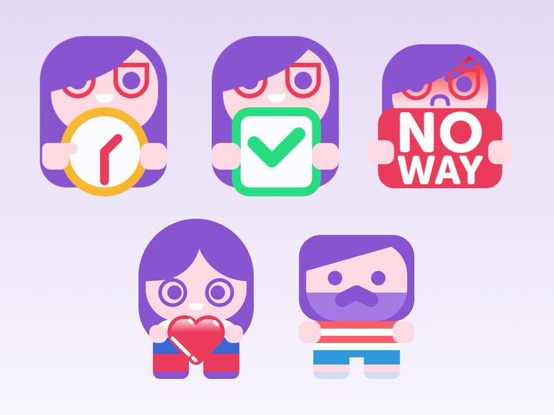 Avatar Icons for Slack avatar character design cute digital emoji icon illustration sketch slack