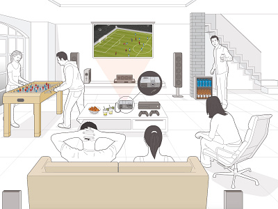 World Cup Lounge illustration adobe illustrator illustration keyline lounge vector vector illustration