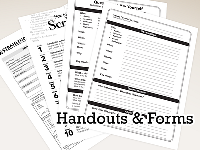 Handouts Forms design forms handouts lessons teaching aid typography