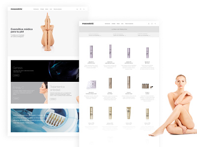 Mesoestetic e-commerce e commerce shop uiux user experience uxdesign webdesign