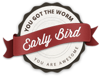 Melodious.me: Earlybird badge achievement badge earlybird ribbon