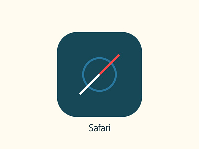 A Vintage Take on Safari 7 app apple colours icon ios iphone redesign safari vintage