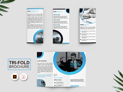 Corporate Business Tri-Fold Brochure Template