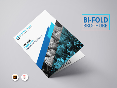 Corporate Business Bi-Fold Brochure Template